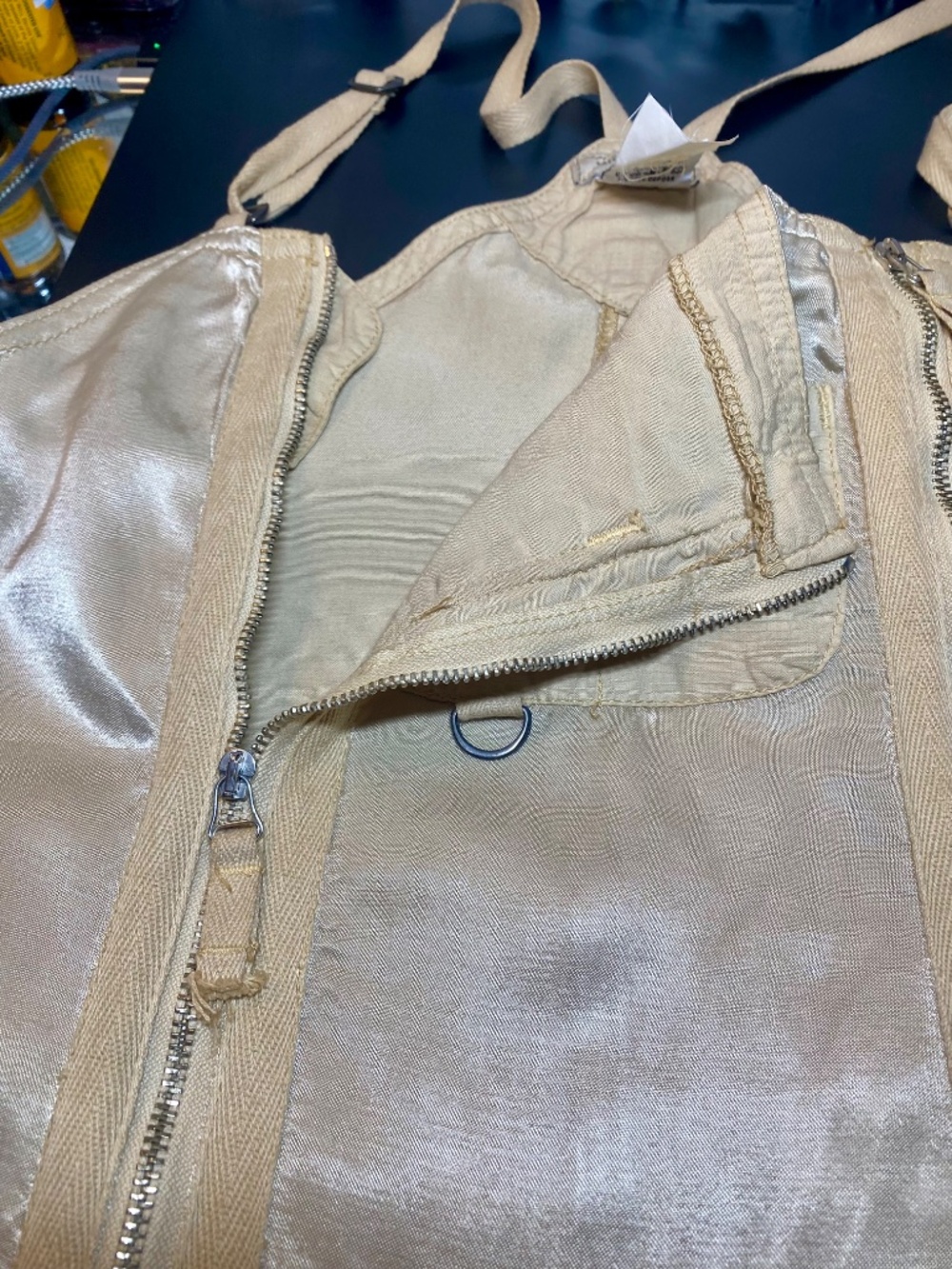 VTG Biscote Seymour Metallic Cargo Jumpsuit • Y2K Archival Cyber Gorpcore S NWOT - Picture 10 of 16